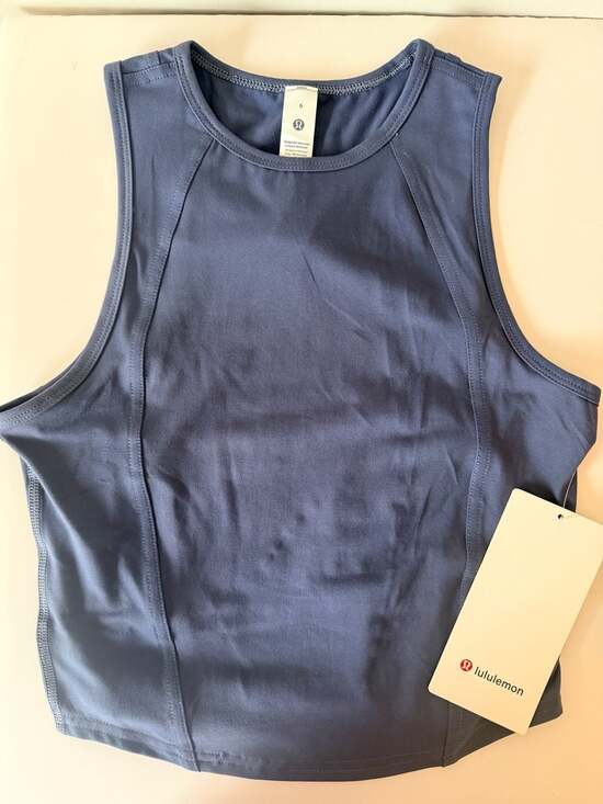 Lululemon Tops - lululemon athletica Navy Blue Cropped Tank Top